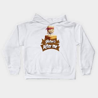 "Gluten's After Me" Funny gluten free awareness Kids Hoodie